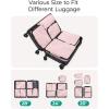 image:imageBAGSMART Compression Packing Cubes 6 Set4 Set2 Set Travel Packing Cubes for Carry on Suitcases Compression Suitcase Organizers Bag Set amp Travel Cubes for Luggage Lightweight Packing OrganizersPink Pearl
