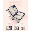 image:imageBAGSMART Compression Packing Cubes 6 Set4 Set2 Set Travel Packing Cubes for Carry on Suitcases Compression Suitcase Organizers Bag Set amp Travel Cubes for Luggage Lightweight Packing OrganizersWhite Opal