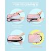 image:imageBAGSMART Compression Packing Cubes 6 Set4 Set2 Set Travel Packing Cubes for Carry on Suitcases Compression Suitcase Organizers Bag Set amp Travel Cubes for Luggage Lightweight Packing OrganizersBaby Pink2 Set