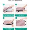 image:imageBAGSMART Compression Packing Cubes 6 Set4 Set2 Set Travel Packing Cubes for Carry on Suitcases Compression Suitcase Organizers Bag Set amp Travel Cubes for Luggage Lightweight Packing OrganizersMist Purple