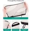 image:imageBAGSMART Compression Packing Cubes 6 Set4 Set2 Set Travel Packing Cubes for Carry on Suitcases Compression Suitcase Organizers Bag Set amp Travel Cubes for Luggage Lightweight Packing Organizers02White Opal
