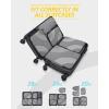 image:imageBAGSMART Compression Packing Cubes 6 Set4 Set2 Set Travel Packing Cubes for Carry on Suitcases Compression Suitcase Organizers Bag Set amp Travel Cubes for Luggage Lightweight Packing Organizers05Grey