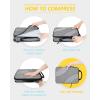 image:imageBAGSMART Compression Packing Cubes 6 Set4 Set2 Set Travel Packing Cubes for Carry on Suitcases Compression Suitcase Organizers Bag Set amp Travel Cubes for Luggage Lightweight Packing Organizers05Grey