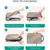 image:imageBAGSMART Compression Packing Cubes 6 Set4 Set2 Set Travel Packing Cubes for Carry on Suitcases Compression Suitcase Organizers Bag Set amp Travel Cubes for Luggage Lightweight Packing OrganizersBrown
