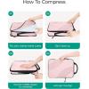 image:imageBAGSMART Compression Packing Cubes 6 Set4 Set2 Set Travel Packing Cubes for Carry on Suitcases Compression Suitcase Organizers Bag Set amp Travel Cubes for Luggage Lightweight Packing OrganizersPink Pearl
