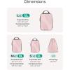 image:imageBAGSMART Compression Packing Cubes 6 Set4 Set2 Set Travel Packing Cubes for Carry on Suitcases Compression Suitcase Organizers Bag Set amp Travel Cubes for Luggage Lightweight Packing OrganizersPink Pearl