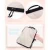 image:imageBAGSMART Compression Packing Cubes 6 Set4 Set2 Set Travel Packing Cubes for Carry on Suitcases Compression Suitcase Organizers Bag Set amp Travel Cubes for Luggage Lightweight Packing OrganizersWhite Opal