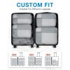 image:imageBAGSMART Compression Packing Cubes Durable Travel Packing Cubes for CarryOn Suitcase Lightweight Compressible Luggage Organizer Cruise Ship Travel Essentials 6Pack 1L3M1SShoe Bag Black01Grey