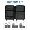 image:imageBAGSMART Compression Packing Cubes Durable Travel Packing Cubes for CarryOn Suitcase Lightweight Compressible Luggage Organizer Cruise Ship Travel Essentials 6Pack 1L3M1SShoe Bag Black04Black