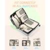 image:imageBAGSMART Compression Packing Cubes for Travel 654set Lightweight Packing Organizers Summer Travel Essentials Suitcase Organizer Bags Set01Beige