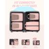 image:imageBAGSMART Compression Packing Cubes for Travel 654set Lightweight Packing Organizers Summer Travel Essentials Suitcase Organizer Bags Set03Beige