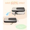 image:imageBAGSMART Compression Packing Cubes for Travel 654set Lightweight Packing Organizers Summer Travel Essentials Suitcase Organizer Bags SetABeige