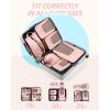 image:imageBAGSMART Compression Packing Cubes for Travel 654set Lightweight Packing Organizers Summer Travel Essentials Suitcase Organizer Bags SetBBaby Pink