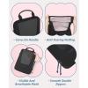 image:imageBAGSMART Compression Packing Cubes for Travel 654set Lightweight Packing Organizers Summer Travel Essentials Suitcase Organizer Bags SetDBlack