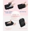 image:imageBAGSMART Compression Packing Cubes for Travel 654set Lightweight Packing Organizers Summer Travel Essentials Suitcase Organizer Bags SetDBlack