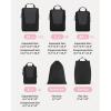 image:imageBAGSMART Compression Packing Cubes for Travel 654set Lightweight Packing Organizers Summer Travel Essentials Suitcase Organizer Bags SetDBlack
