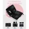image:imageBAGSMART Compression Packing Cubes for Travel 654set Lightweight Packing Organizers Summer Travel Essentials Suitcase Organizer Bags SetDBlack