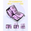 image:imageBAGSMART Compression Packing Cubes for Travel 654set Lightweight Packing Organizers Summer Travel Essentials Suitcase Organizer Bags SetGPurple
