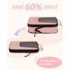 image:imageBAGSMART Compression Packing Cubes for Travel 654set Lightweight Packing Organizers Summer Travel Essentials Suitcase Organizer Bags SetHBrier Rose