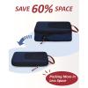 image:imageBAGSMART Compression Packing Cubes for Travel 654set Lightweight Packing Organizers Summer Travel Essentials Suitcase Organizer Bags SetKNavy