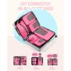 image:imageBAGSMART Compression Packing Cubes for Travel 654set Lightweight Packing Organizers Summer Travel Essentials Suitcase Organizer Bags SetMBarbie Powder