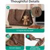 image:imageBAGSMART Corduroy Beach Tote Bag for Women TravelWork Small Crossbody Bag for TeacherNurse  12L fits 14 laptop 40oz tumbler holder 5L fits Kindle w zipper pockets For work travel mothers day gifts01spring Green