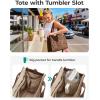 image:imageBAGSMART Corduroy Beach Tote Bag for Women TravelWork Small Crossbody Bag for TeacherNurse  12L fits 14 laptop 40oz tumbler holder 5L fits Kindle w zipper pockets For work travel mothers day gifts01spring Green