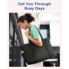 image:imageBAGSMART Crush Tote Bag for Women 20L Puffer Work Tote with Zipper Travel Essentials Quilted Nurse Hospital BagBlack