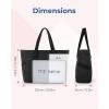 image:imageBAGSMART Crush Tote Bag for Women 20L Puffer Work Tote with Zipper Travel Essentials Quilted Nurse Hospital BagBlack