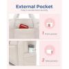 image:imageBAGSMART Crush Tote Bag for Women 20L Puffer Work Tote with Zipper Travel Essentials Quilted Nurse Hospital BagGrayish Brown