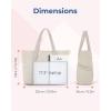 image:imageBAGSMART Crush Tote Bag for Women 20L Puffer Work Tote with Zipper Travel Essentials Quilted Nurse Hospital BagGrayish Brown