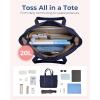 image:imageBAGSMART Crush Tote Bag for Women 20L Puffer Work Tote with Zipper Travel Essentials Quilted Nurse Hospital BagNavy Blue