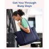 image:imageBAGSMART Crush Tote Bag for Women 20L Puffer Work Tote with Zipper Travel Essentials Quilted Nurse Hospital BagNavy Blue
