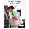 image:imageBAGSMART Crush Tote Bag for Women 20L Puffer Work Tote with Zipper Travel Essentials Quilted Nurse Hospital BagPink