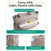 image:imageBAGSMART Diaper Bag Tote Hospital Bag for Labor Delivery Puffy Maternity Travel Diaper Tote Baby Bag with Pacifier CasePink