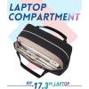 image:imageBAGSMART Duffle Bag 37L Large Carry On Weekender Overnight Bag with Wet Pocket  Laptop Compartment And Shoes Bag for for Women Travel Business Trips SportsBlack