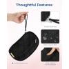 image:imageBAGSMART Electronics Organizer Travel Case Cord Organizer for Women Travel Cable Bag BeigeDouble Layer Black