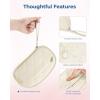 image:imageBAGSMART Electronics Organizer Travel Case Cord Organizer for Women Travel Cable Bag BeigeSingle Layer Beige