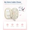 image:imageBAGSMART Electronics Organizer Travel Case Cord Organizer for Women Travel Cable Bag BeigeSingle Layer Beige