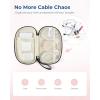 image:imageBAGSMART Electronics Organizer Travel Case Cord Organizer for Women Travel Cable Bag BeigeSingle Layer Black