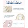 image:imageBAGSMART Electronics Organizer Travel Case Cord Organizer for Women Travel Cable Bag BeigeSingle Layer Pink