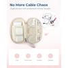 image:imageBAGSMART Electronics Organizer Travel Case Cord Organizer for Women Travel Cable Bag BeigeSingle Layer Pink