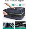 image:imageBAGSMART Expandable Carry On Luggage 22x14x9 Airline Approved 1OO PC Lightweight Hard Shell Suitcase 20 Inch Travel Luggage with Spinner Wheels Waterproof Rolling Suitcase BlackDark Blue