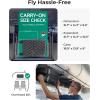 image:imageBAGSMART Expandable Carry On Luggage 22x14x9 Airline Approved 1OO PC Lightweight Hard Shell Suitcase 20 Inch Travel Luggage with Spinner Wheels Waterproof Rolling Suitcase BlackGray 10