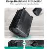image:imageBAGSMART Expandable Carry On Luggage 22x14x9 Airline Approved 1OO PC Lightweight Hard Shell Suitcase 20 Inch Travel Luggage with Spinner Wheels Waterproof Rolling Suitcase BlackBlack