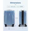 image:imageBAGSMART Expandable Carry On Luggage 22x14x9 Airline Approved 1OO PC Lightweight Hard Shell Suitcase 20 Inch Travel Luggage with Spinner Wheels Waterproof Rolling Suitcase BlackSliver
