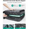image:imageBAGSMART Expandable Carry On Luggage 22x14x9 Airline Approved 1OO PC Lightweight Hard Shell Suitcase 20 Inch Travel Luggage with Spinner Wheels Waterproof Rolling Suitcase BlackGray 10
