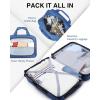 image:imageBAGSMART Expandable Carry On Luggage 22x14x9 Airline Approved 1OO PC Lightweight Hard Shell Suitcase 20 Inch Travel Luggage with Spinner Wheels Waterproof Rolling Suitcase BlackNavy Blue