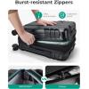 image:imageBAGSMART Expandable Carry On Luggage 22x14x9 Airline Approved 1OO PC Lightweight Hard Shell Suitcase 20 Inch Travel Luggage with Spinner Wheels Waterproof Rolling Suitcase BlackBlack