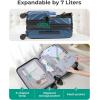 image:imageBAGSMART Expandable Carry On Luggage 22x14x9 Airline Approved 1OO PC Lightweight Hard Shell Suitcase 20 Inch Travel Luggage with Spinner Wheels Waterproof Rolling Suitcase BlackRoyal Blue